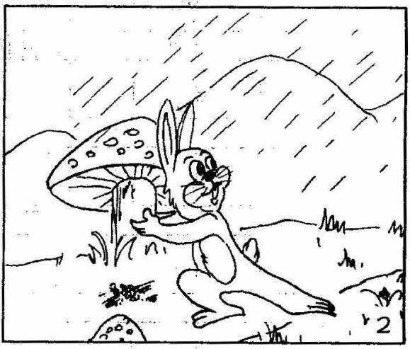 一年级看图写话草木心小兔子采磨菇当雨伞的相关图片