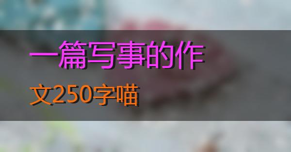 一篇写事的作文250字的相关图片