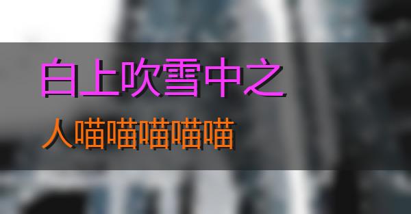 白上吹雪中之人的相关图片