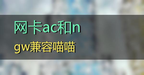 网卡ac和ngw兼容的相关图片