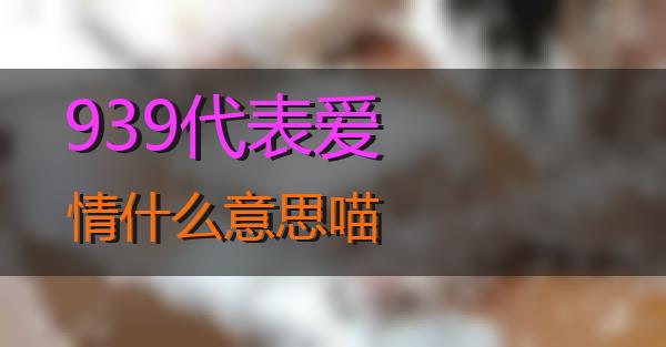 939代表爱情什么意思的相关图片