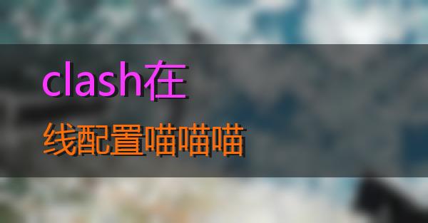 clash在线配置的相关图片