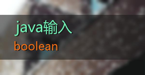 java输入boolean的相关图片