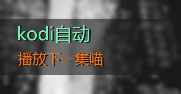 kodi自动播放下一集的相关图片