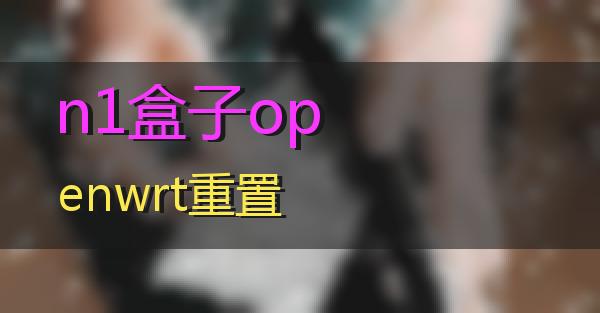 n1盒子openwrt重置的相关图片
